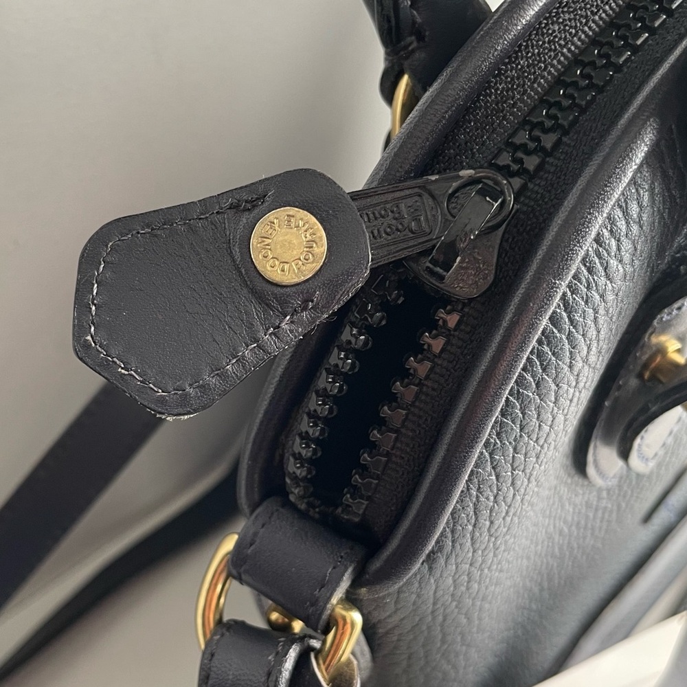 Dooney and Bourke Navy Blue Leather Mini Norfolk Bag crossbody bag - Picture 13 of 16